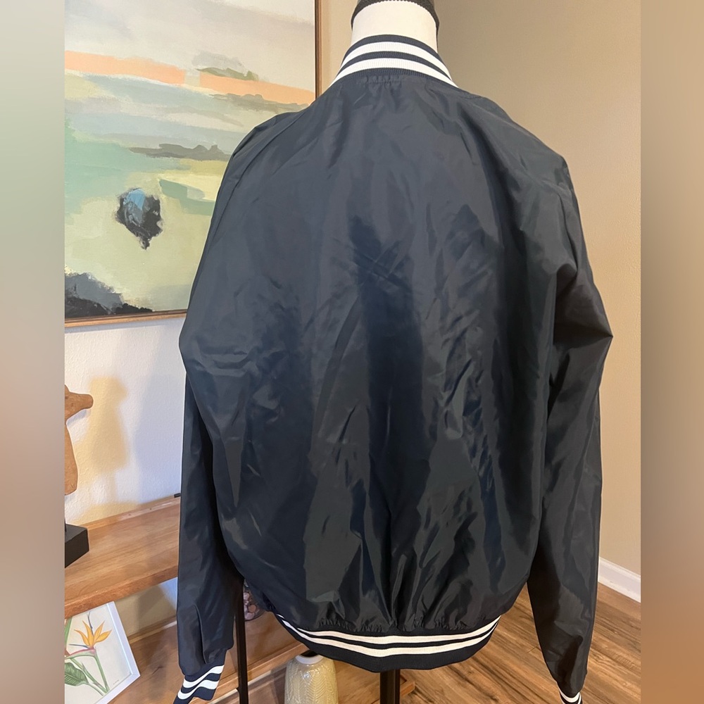 Vintage Chalk Line Golden Flake Jacket XL Navy Varsity Snap Windbreaker - Picture 7 of 11